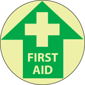 Updated: Glow Floor Sign - First Aid