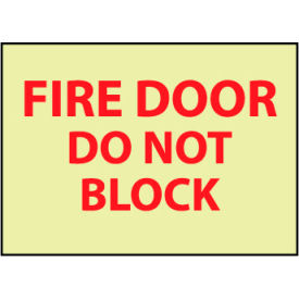 Glow Sign Rigid Plastic - Fire Door Do Not Block