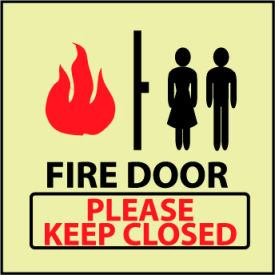 Glow Sign Vinyl - Fire Please Keep Closed
