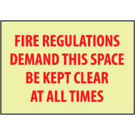 Glow Sign Rigid Plastic - Fire Regulations