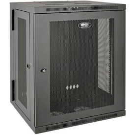 15U SmartRack Switch-Depth Wall-Mount Rack Enclosure Cabinet, Hinged Back