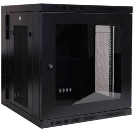 12U SmartRack Switch-Depth Wall-Mount Rack Enclosure Cabinet with Clear Acrylic Window