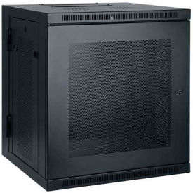 10U Low-Profile Switch-Depth Wall-Mount Rack Enclosure Cabinet, Hinged Back