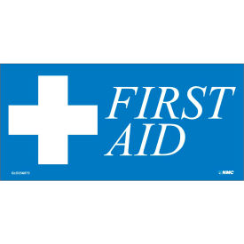 First Aid Label - Blue