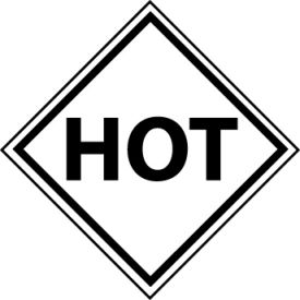 Dot Hot Placard Sign, Pressure Sensitive Vinyl