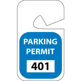 Parking Permit - Blue Rearview