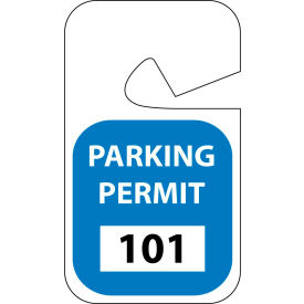 Parking Permit - Blue Rearview