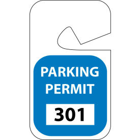 Blue Rearview Parking Permit