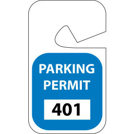Parking Permit - Blue Rearview