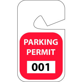 Parking Permit - Red Rearview