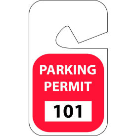 Parking Permit - Red Rearview