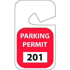 Parking Permit - Red Rearview