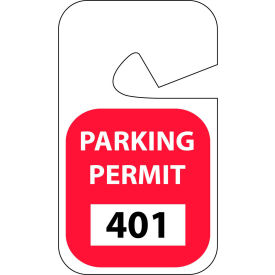 Parking Permit - Red Rearview
