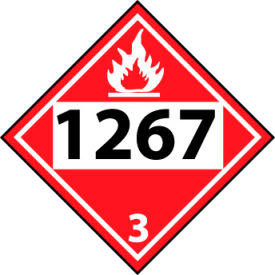 DOT Placard Sign - Pressure Sensitive Vinyl