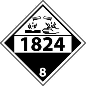 Dot 1824 8 Placard Sign, Rigid Plastic