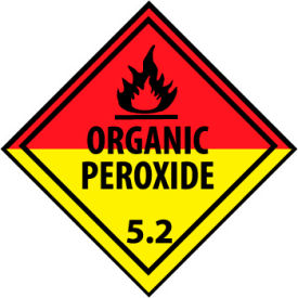 Dot Organic Peroxide 5.2 Placard Sign, Rigid Plastic