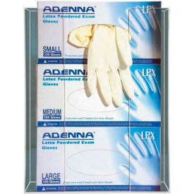 Acrylic Glove Box Holder, Triple, 11"W x 3-1/2"D x 14-1/2"H, Clear