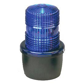Strobe light, male pipe mount, 120VAC, Blue
