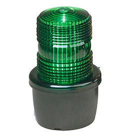 Strobe light, male pipe mount, 120VAC, Green