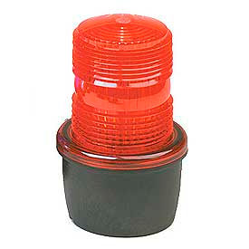Strobe light, male pipe mount, 120VAC, Red