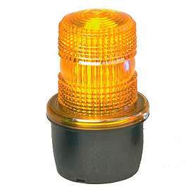 Strobe light, male pipe mount, 12-48VDC, Amber