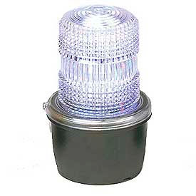 Strobe light, male pipe mount, 12-48VDC, Clear