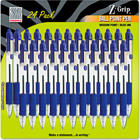 Z-Grip Retractable Ballpoint Pen, Blue Ink, Medium, 24/Pack