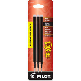 Frixion Gel Pen Refills, Black Ink, Barrel, 3/Pack