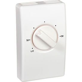 Wall Mount Line Voltage Thermostat Single Pole, White