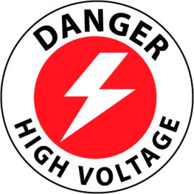 Walk On Floor Sign - Danger High Voltage