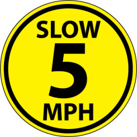 Walk On Floor Sign - Slow 5 MPH