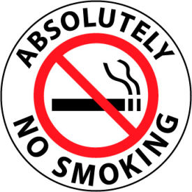 Walk On Floor Sign - Absolutely No Smoking