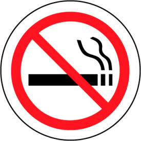 Walk On Floor Sign - No Smoking Symbol