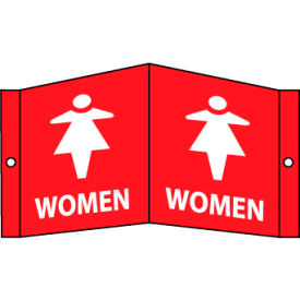 Facility Visi Vinyl Sign, Women, 8-3/4"W x 5-3/4"H, Gray, White