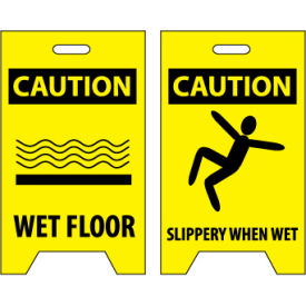 Floor Sign - Caution Wet Floor Slippery When Wet