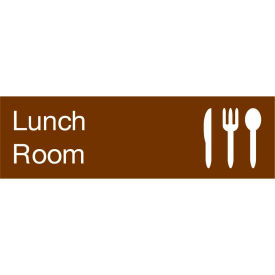Engraved Sign - Lunch Room - Brown