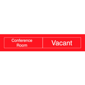 Engraved Occupancy Sign - Conference Room In Use Vacant - Black