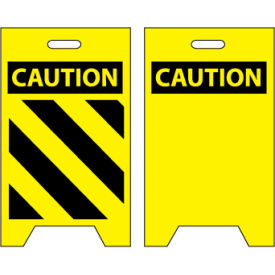 Floor Sign - Caution with Hazard Stripes