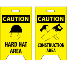 Floor Sign - Caution Hard Hat Area - Construction Area
