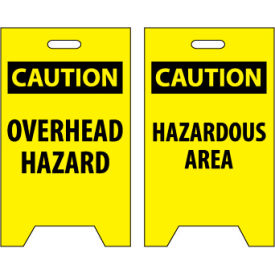 Floor Sign - Caution Overhead Hazard Caution Hazardous Area