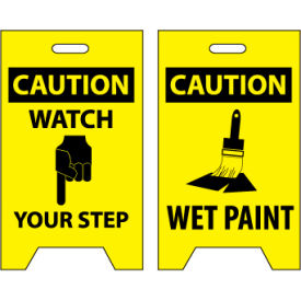 Floor Sign - Caution Watch Your Step Wet Paint