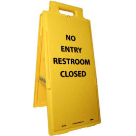 Heavy Duty Floor Stand - No Entry Restroom Closed