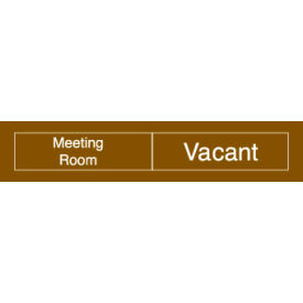 Engraved Occupancy Sign - Meeting Room In Use Vacant - Black