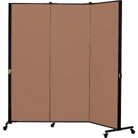 Portable Medical Privacy Screen, 3-Panel, Walnut