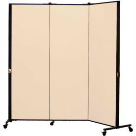 Healthflex Portable Medical Privacy Screen, 3-Panel, Desert