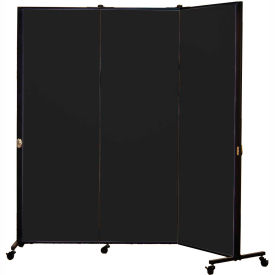 Healthflex Portable Medical Privacy Screen, 3-Panel, Charcoal