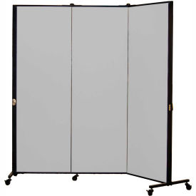 Healthflex Portable Medical Privacy Screen, 3-Panel, Vinyl Granite