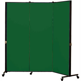 Healthflex Portable Medical Privacy Screen, 3-Panel, Vinyl Mint