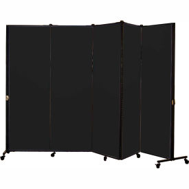 Portable Medical Privacy Screen, 5-Panel, Charcoal