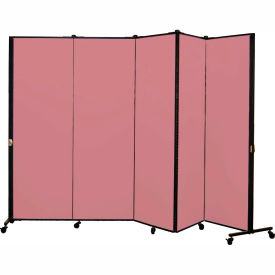 Healthflex Portable Medical Privacy Screen, 5-Panel, Rose